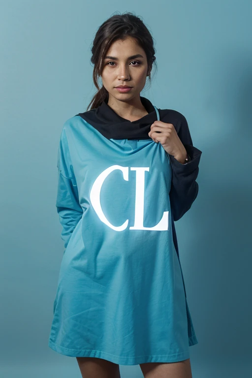 Hoodie, cute big breasts, (invisible, no human, headless, handless:1.5)