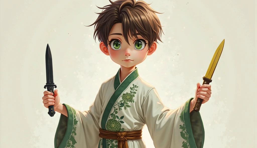 A beautiful boy man,Fruit in one hand,Nibbling on a small apple,Asian people,Looks like a girl,Make people feel good,,without a beard,No muscles,appropriatelydressed,Wearing a flower crown on his head,Colorful hair,Looks pure and sweet,Well-behaved and cute