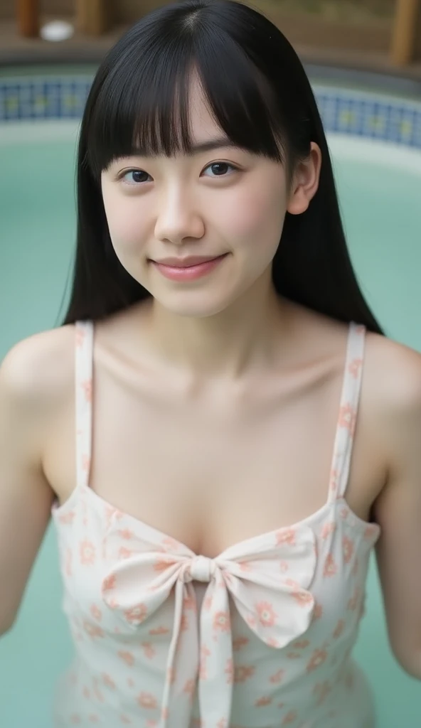 Two Girls, (Light brown medium hair), ((nude)), Look at the viewers, Young Face、