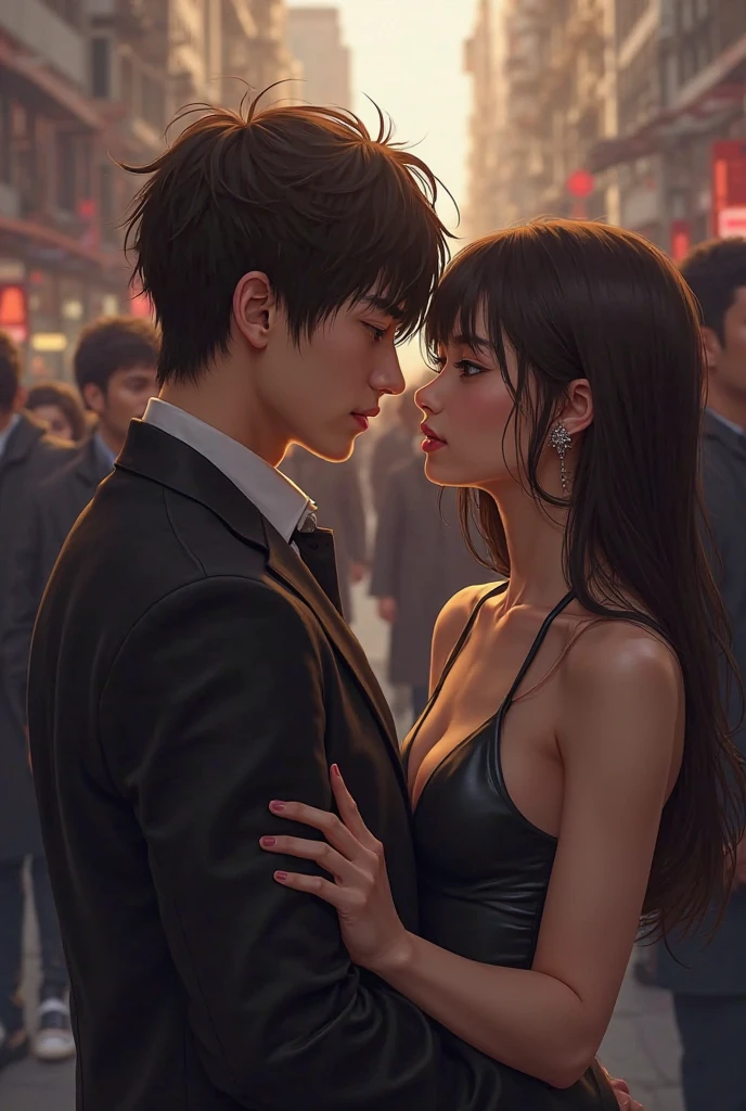 beautiful and hot Japanese girl trying to flirt with a guy