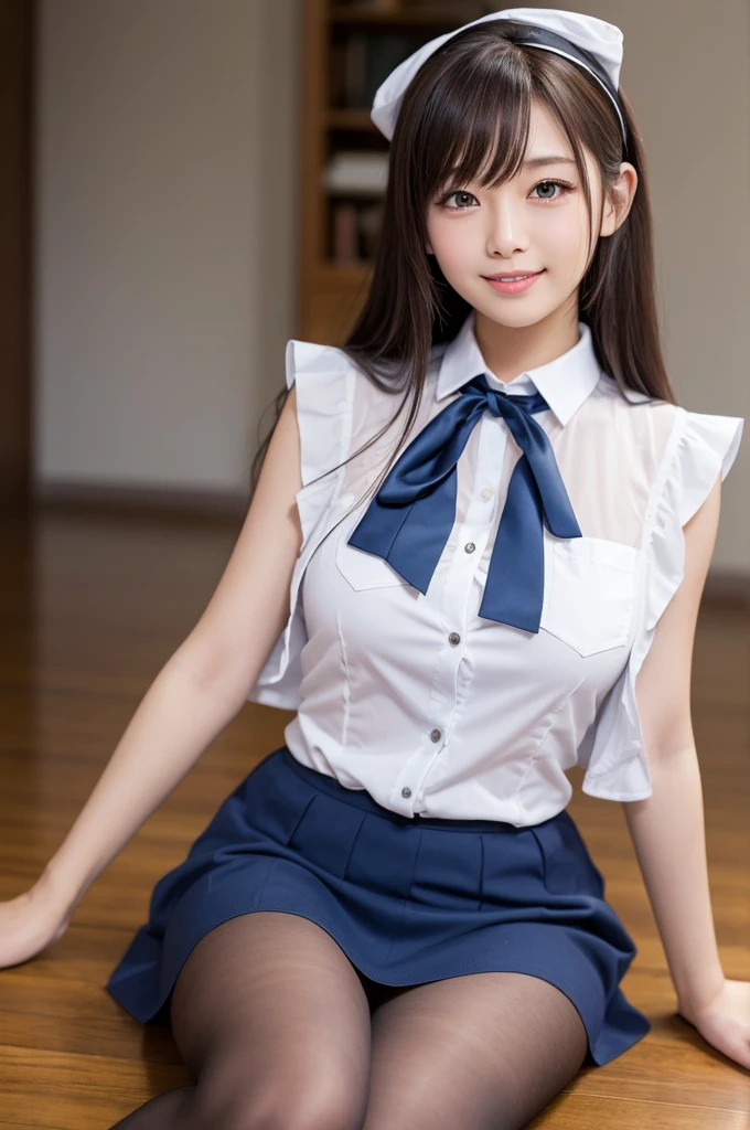 (NSFW:0.99)、((Don't wear bras))masuter piece, Best Quality, in 8K, (​masterpiece,top-quality,超A high resolution), (Perfect limbs、perfect anatomia), ((nice hand,perfect hand,Five fingers connected to the palm of the hand,accurate hands without incongruity)), italian girl, A daughter, Very beautiful 15 year old girl, innocent, pure and innocent, Pure, The most beautiful girl in the world、Cute too, cute, Innocent, long dense lashes, Dark eyes, Moist eyes, Slender eyes, Transparent eyes, drooing eyes, plump lips, Plump cheeks, Slightly rounded nose, I&#39;m looking at the person I admire, Embarrassed look, Smiling smile, sophisticated and beautiful, Transcendent cute, japanese hight school uniform, Wearing a super micro miniskirt, FULL BODYSHOT, ((cleavage, huge-breasted)), Ultra mini skirt, A dark-haired, short pigtails hair, The buttons on the blouse are fully open., ((cleavage of the breast))、bra doesn&#39;t exist, Attractive thighs, fascinating butt, Bras don't, Panties are white, The fabric of the panties is extremely thin and soft., String panties, squatting, FULL BODYSHOT, Hands are tied behind the back,