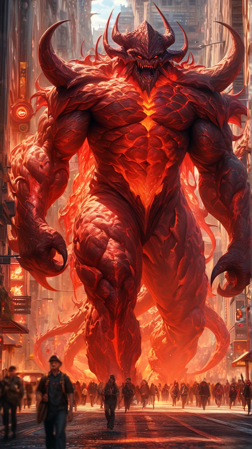 (((intricate design))) (((professional))) (((clear focus))) (((32k UHD Resolution))) (((photorealistic))) (((hyper-detail))) (((masterpiece))), ultra-realistic, expressive eyes, perfect face, a digital render, mesmerising eyes, perfectly detailed anatomy, low contrast, (((Volumetric lighting))) (((cinematic lighting))) (((sunny)) (((1Male))), ((muscular)), ((bodybuilder)), ((hyper pecs)), thighs, (((textured skin))) god of tentacles, sexy tentacles, tentacle humanoid man, humanoid bodybuilder, hyper pecs, glowing, lava, volcano, fire, heat, flames, obsidian, entangled, (((red skin))), Orange Body blushing, blood-red slimy tentacles, lava, liquid lava wet, monster, (((fully red skin tone))) in a dark underground cave, elf ears, devilish horns, (((bloom))) silky royalty robes, 