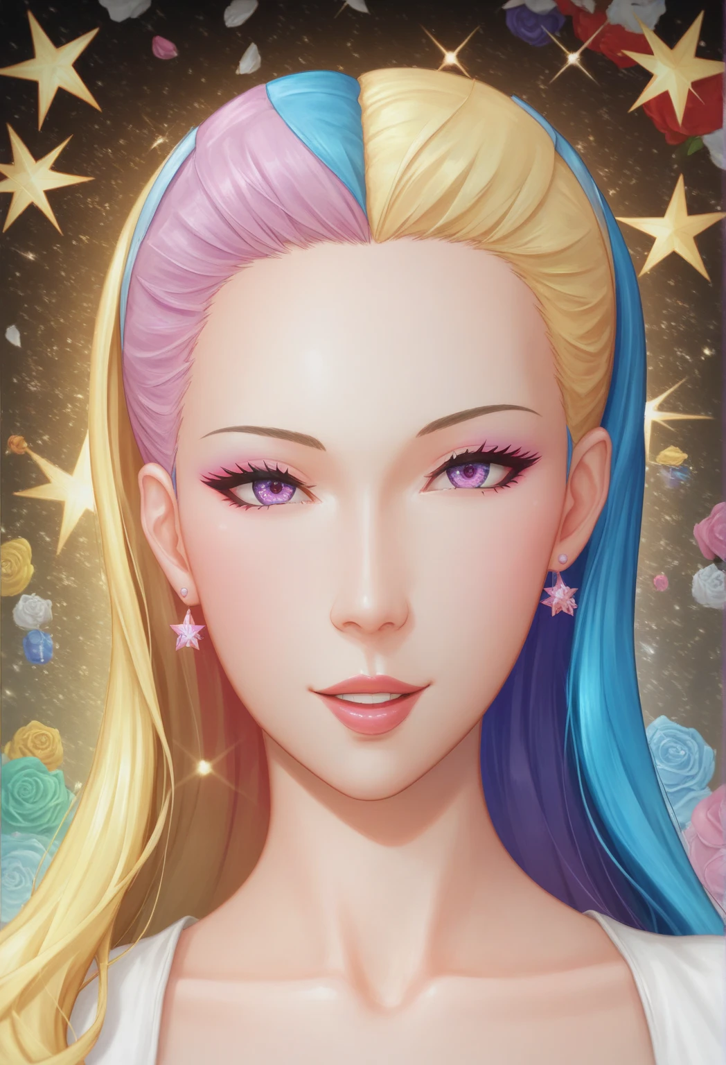 masterpiece, photo of rarity, Smile, by artgerm, inspiring, magical, focus on face, full body, 8k, particles,