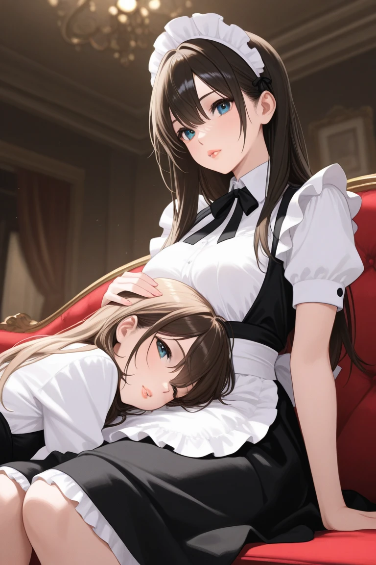Gothic，rosette，auditorium，teens girl, A princess, (Puppets), ((maidennurse)), (vacant eyes), With your mouth open , ((face expressionless)), pallor, mid hair, (brunette color hair), (Sister cut haircut), ((Gothic costumes)), (Expose the collarbone), (Beautiful long neck), (slender figures), (Barefoot), (putting makeup on), (eardrop), (sockes), ,(full bodyesbian), (head looking up), up looking, ((Tilt your head)), ((Curl up and lie on your side)), ((wineglass)), (((auditorium))), ((theater)), (Bedrooms), (Art Exhibition Hall), ((Retro)), ((mistic)), (Luxury)