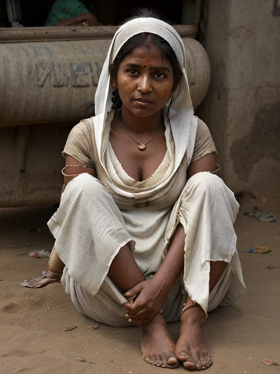 Indian Woman suffering from heat