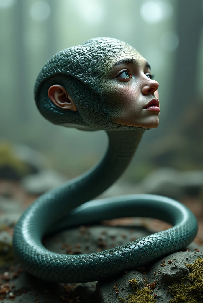 (masterpiece,Highest quality,(Highly detailed CG Unity 8k wallpaper),(Highest quality),(Best illustrations),(Best Shadow),Realistic lighting,Physically Based Rendering,(((Medusa,Snake monster body:1.6,human face and upper body,The torso is a snake))),(woman,Beautiful Face,Glowing Skin,Beautiful hands,Great hand),(((Blue Skin:1.6))),(((The snake has scales all over its body.:1.6))),(((Her hair is made up of countless tiny snakes:1.6))),(((Countless tiny snake hairs:1.6))),(blue eyes:1.6),((Satanic attraction)),((Sensual)),((functional)),((Big Breasts)),(The lower body is a snake'tail:1.6),(((hand,detailed,perfection,perfectionion,hand))),((((背景はMedusaの住処:1.5)))),Sexy pose,(front:1.5),(look at me),(((Wicked Smile:1.2)))