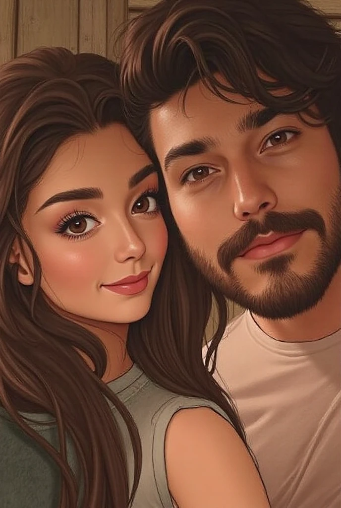 They're lying ??????????????? and smiling at the camera, capa de romance, Fechar cena, bonito impressionante realista, pintura digital realista, Directed by: Galen Dara, airbrush digital oil painting, pintura digital fotorrealista, digital illustation