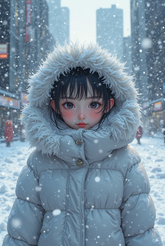 The girl who looks like marshmallow,
