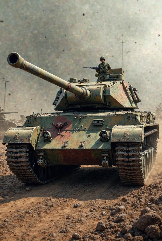 a  kngtgrtnk tank making it's way through a swamp, muddy, water, dirty,
<lora:King_Tiger_Tank_SDXL:1>