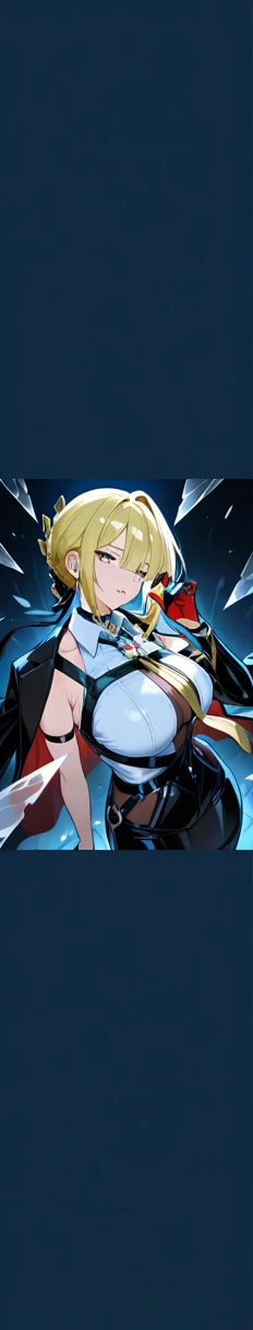 tall、Rosalina、Blonde、 adult、Married Woman、Shiny latex police uniform、Officer hat、邪evilな警官、Pink and black background,Suspicious laboratory、  evil, lure, excited, A condescending grin, Lightly open your mouth、Sexy pose