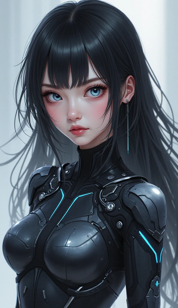 (desert landscape), (finely detailed eyes and detailed face:1.3), (extremely fine and beautiful:1.1), (Perfect details:1.1), ((gros seins)), reika shimohiro, long hair, black hair, black eyes, lips, large breasts, latex, black bodysuit, bodysuit, science fiction, cyberpunk
