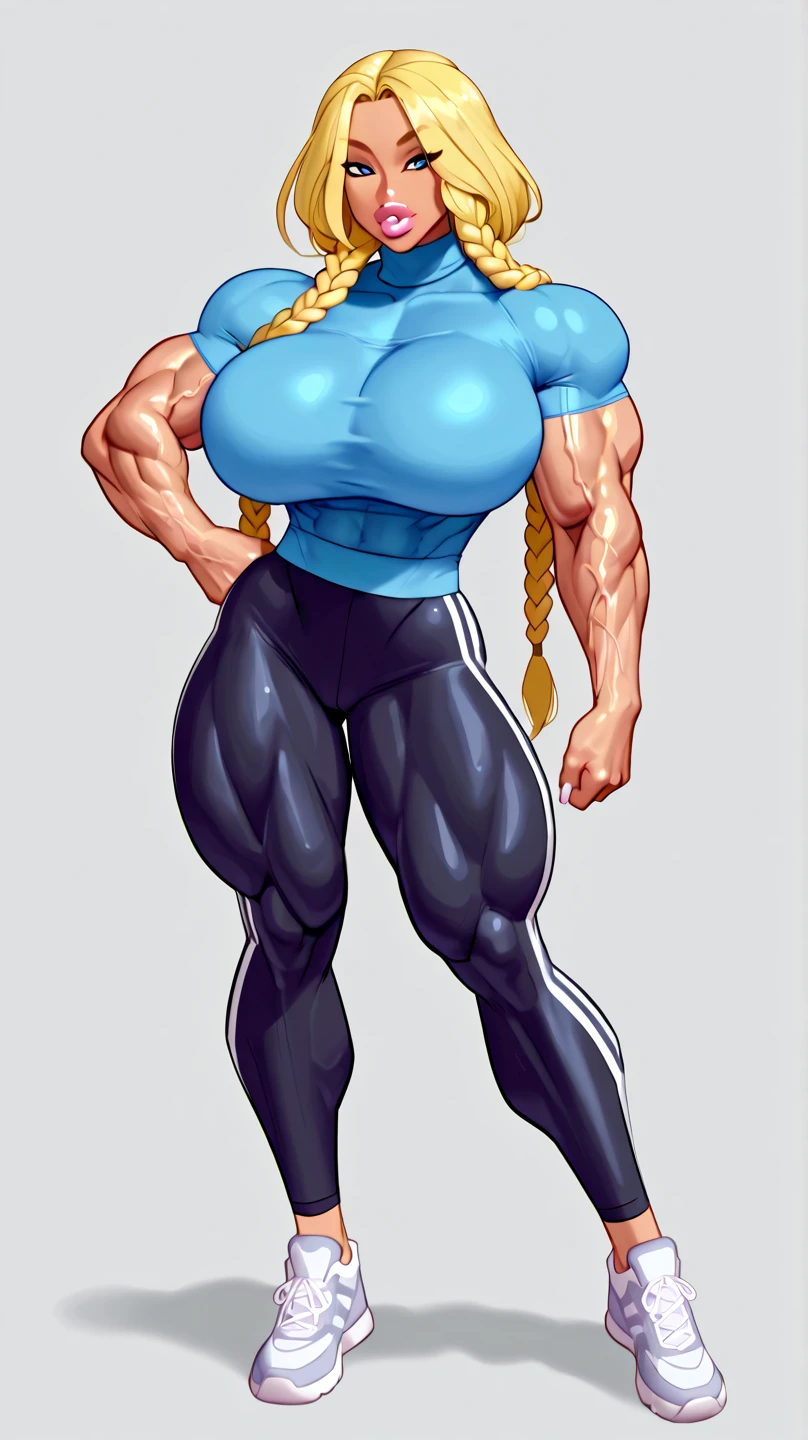 Tsunade femboy, extreme muscular body, 4 arms, full body.