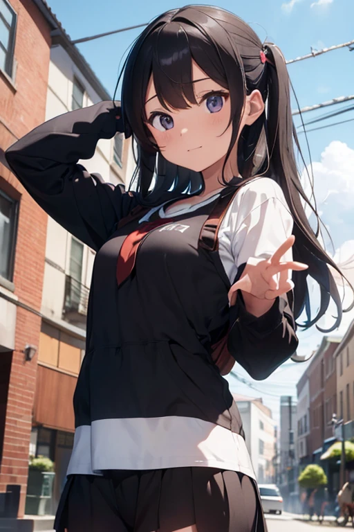 girl with、独奏、toddlers、Little child、realisitic、Exaggerating innocent gestures、barechested、Blur the background、The best angles to make the most of cuteness
