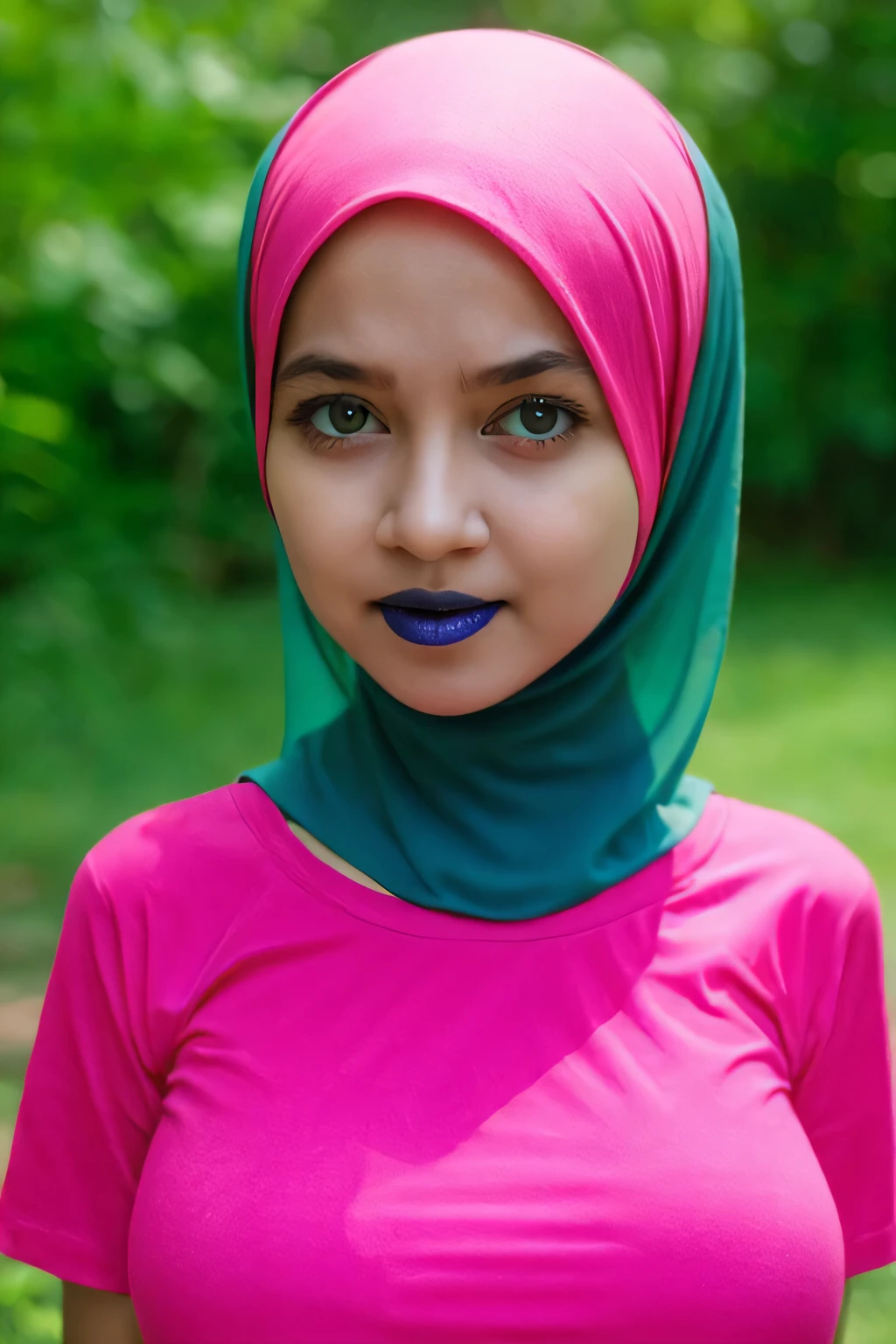 HELLO KITTY, green fluorescence Strapless Jumbo (Fatty), adorable, (1 girl), (face to face), , baby face, happy, half body portrait, (face details: 1), (eye details: 1), (( Solid:1.54)). wearing translucent (transparent) transparency (soft short t-shirt cropped) , hijab, .. Cute posed. proportional body. Ultra High Res. realistic: 1.4, UHD, view from side pose, (viddinillah:1.3), (Dark Blue Lipstick:1.2), (sad face expressions:1.3) LITTLE SMALL GIRLS, LITTLE SMALL GIRLS, LITTLE SMALL GIRLS,