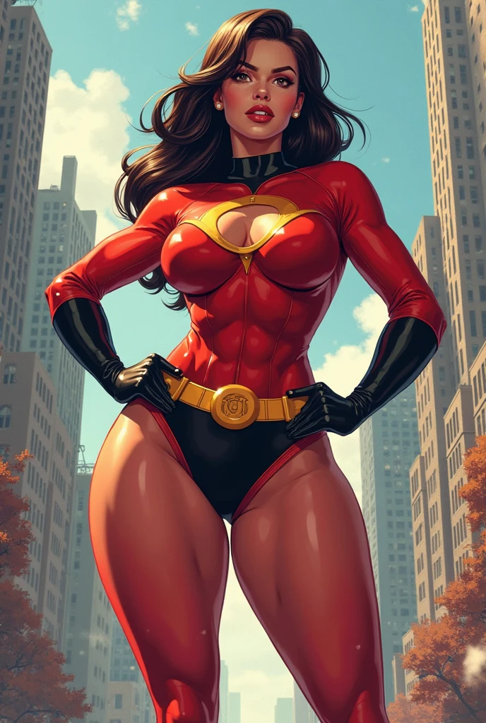 (masterpiece, best quality:1.2), Jessica_Drew_aiwaifu, cleavage, bodypaint, public park, sitting on the grass, spread legs, onlookers, (three quarters view), smile:0.3, black hair, brown eyes, earrings, eye mask, stud earrings, tomboy, collarbone, breasts, enormous breasts, piercings, looking at viewer, outdoors, massive breasts, red and yellow body paint, wearing a collar