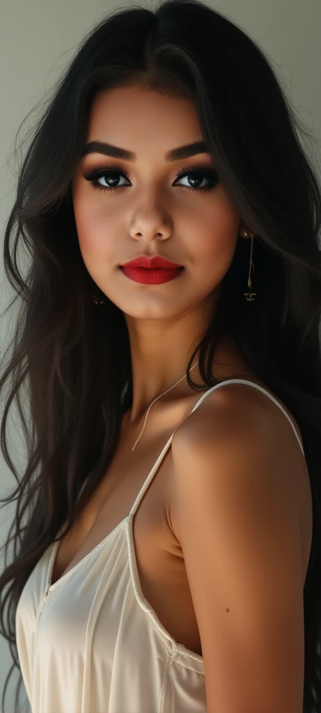 highest quality, epic realistic, ((in the pitch black darkness :1.4)), ((portrait:1.5)),(background: dark ) high contrast ,glorious picture, lowest lux, lighting face, she's comfortable, wearing nothing,  , looks incredible, (8k, Raw photo, Highest quality),(epic realistic:1.5), a woman, face,(detailed eyes:0.8),(looking at the camera:1.4), (Highest quality), ( high contrast, deep shadows),Intricate details,cinematic,((skin:1.4)), (long dark hair:1.3), long hair, messy ,(Hdr:1.5),Detailed, colors, Superior quality, Masterpiece, Raw Photo (20-year-old, looking at viewer), beautiful, (wearing plain yellow shirt,), perfect, natural, perfect composition, portrait, perfect face, smiling expression, Captivating eyes, Bright details, Tight lips, (High Skin Detail),, (blue tint: 0.6), (sale: 0.8), (bloody: 0.7), Key lighting , (backlight: 0.5), Medium depth of field, Canon 5d, 50mm lens, f/4 apertures, (Ultra-detailed, Complex detail), sharp focus, soft colors, 8k, Absurd, 80mm, dark background, photography, smiling, pinay, filipina, medium boobs,
