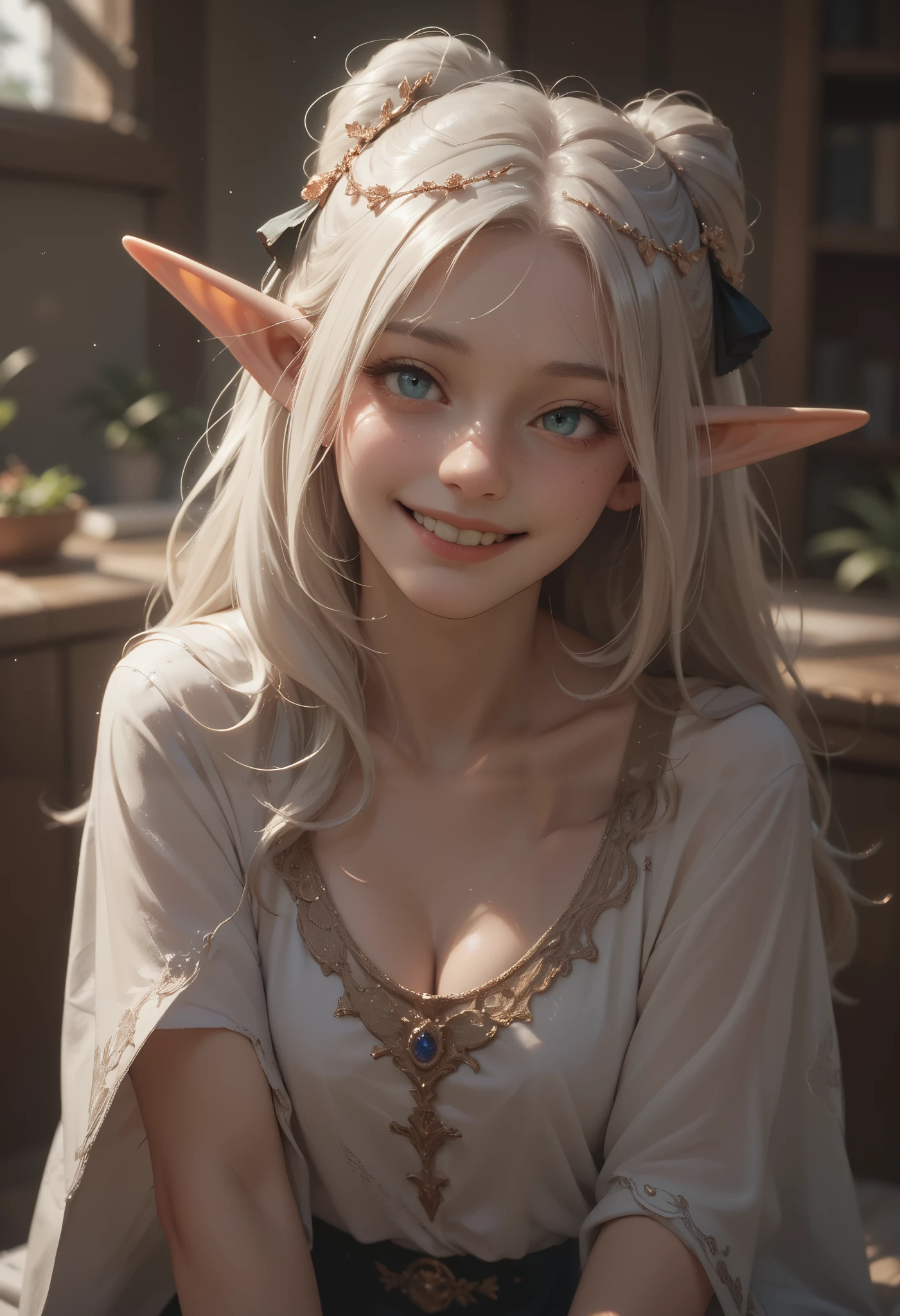 Evolution is an increase in the complexity of complex systems., Holy Sexy Dark Elf, smile