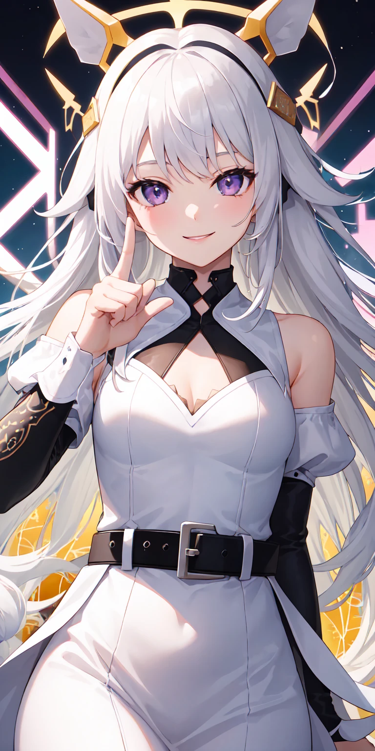 1girl,a2,ber_ver,long_hair,standing, pointing at viewer,smile,smiling, <lyco:gurrenlagann_v2-000012:0.9> , <lyco:a2_v3:0.8>