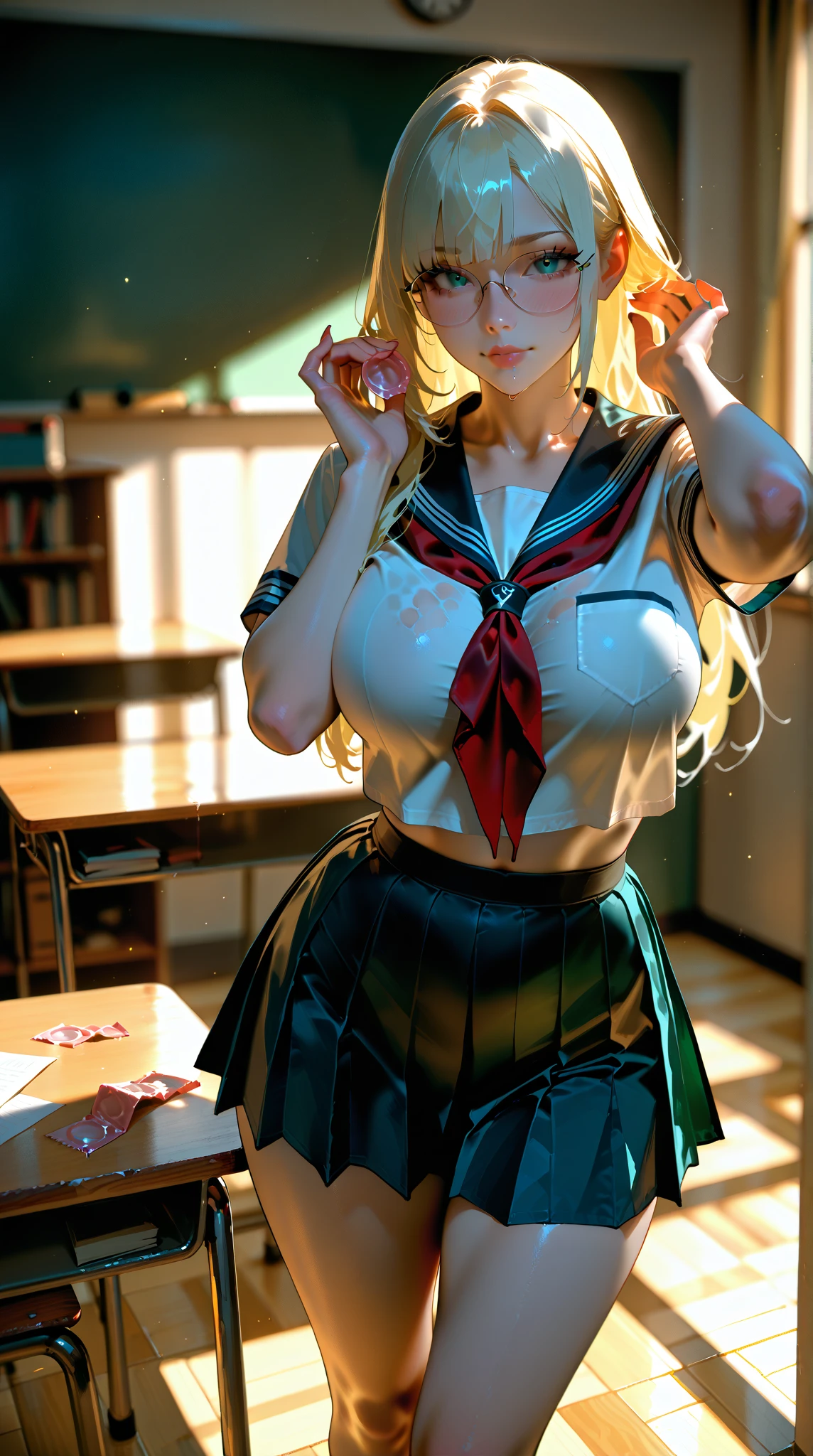 Yamato, une pièce, NSFW (en anglais seulement), pas, dans une salle de classe,