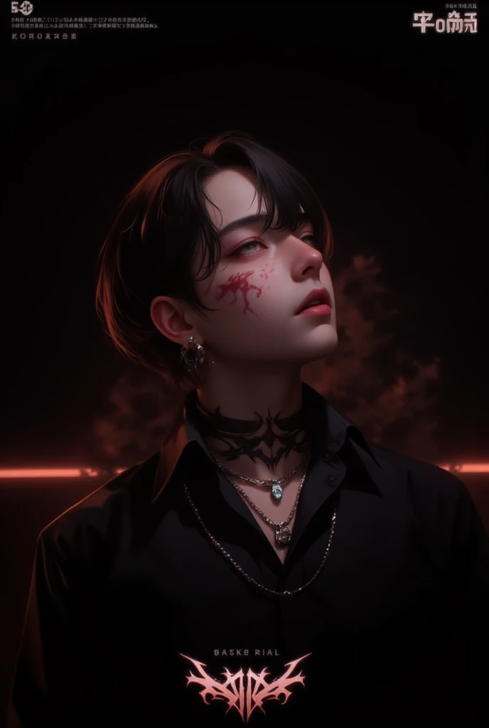 Realistic ultra 4k anime. Young boy. Make devil face.