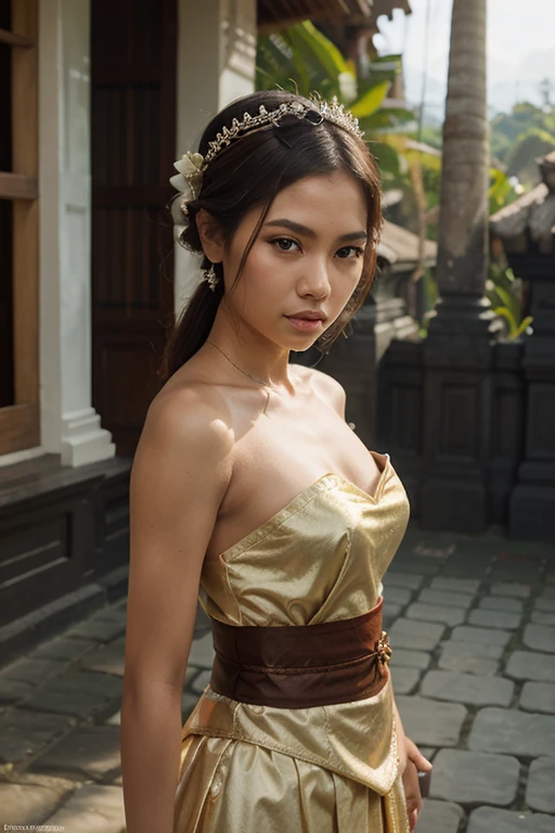masterpiece, (photorealistic:1.4), best quality, beautiful lighting, rose garden, outdoors, upper body, 1 girl, natural beautiful female, slender woman, ((small breasts)). bride of flower, blushing face, smiling, ((chignon blonde hair)), gold eyes, detailed, intricate, RAW photo, 8k uhd, film grain,
(((extremely detailed flower lace brassiere, loincloth, flower wedding veil))),
extremely detailed gorgeous flower tiara, gorgeous flower necklace