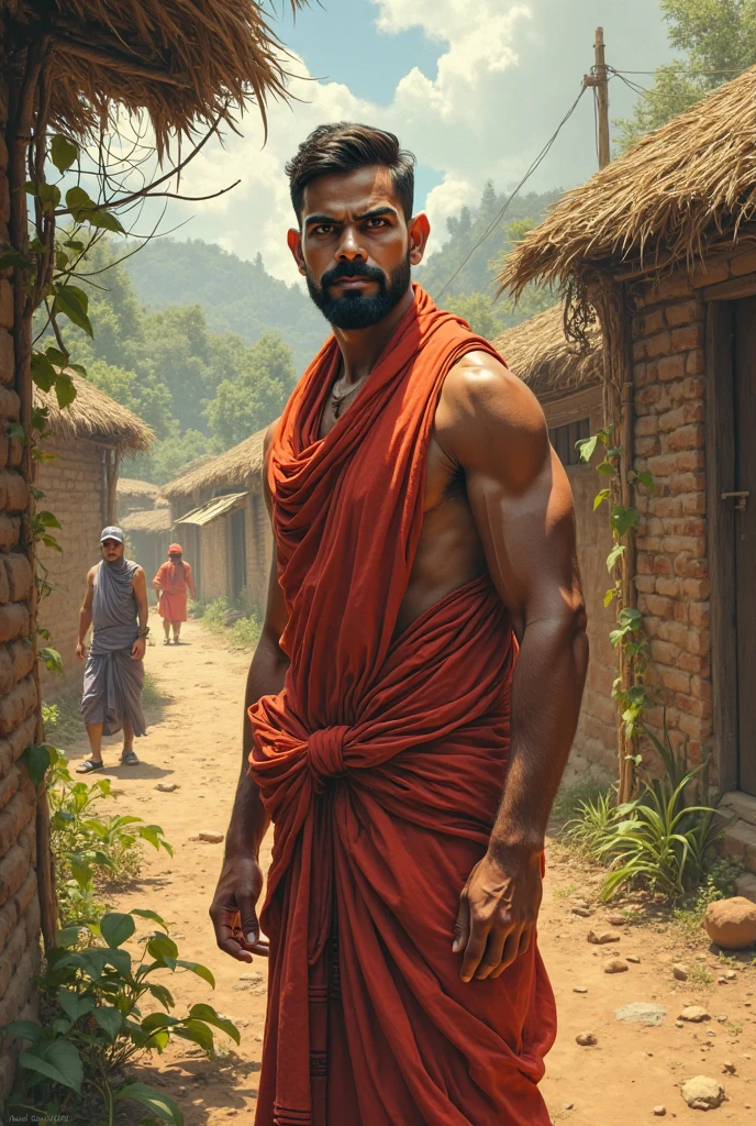 One spec boy,another girl, indian temple