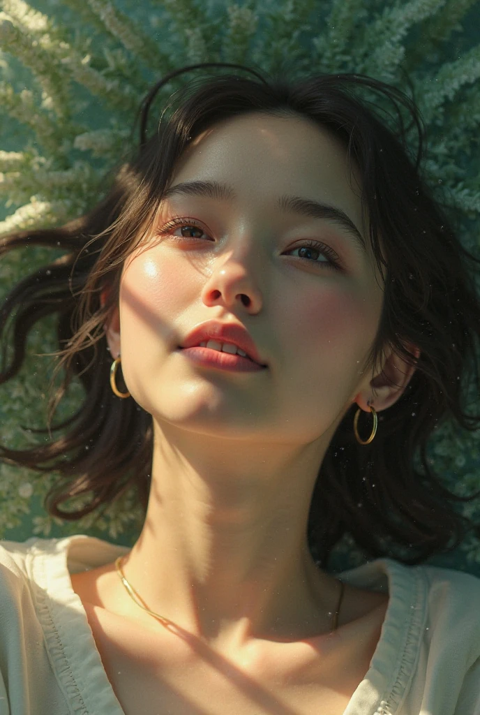 (Close eyes):2.0, (Open mouth):1.5 Real numbers、8yk、Raw photo、(masuter piece)、(top-quality)、Hi-Res、((Looking Up))(girl with)、(realisitic、Photorealsitic:1.2), Upper body、Sleeveless、skinny、14years、small tits、Eyes closed、Deep sadness、Sorrow、look up sky、Open mouth、screeming、Trem lotado、Background ,Old Eve、Background blur