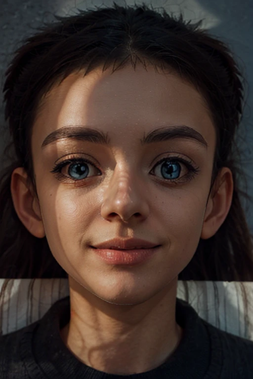 A stunning intricate full color portrait of zaraZof1, wearing a black turtleneck, epic character composition, by Ssunbiki, hair black, blue eyes, alessio albi, nina masic, sharp focus, natural lighting, subsurface scattering, f2, 35mm