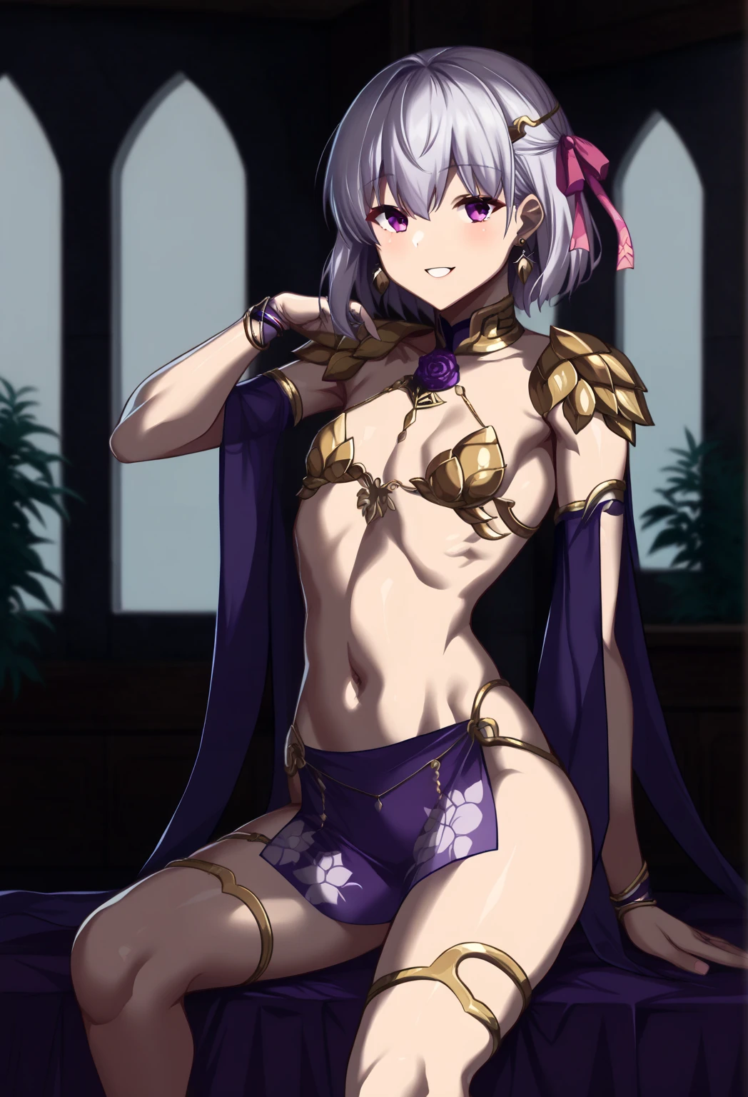 Ultra-detailed illustrations、Ultra-precise expression、masterpiece、Highest quality、ultra High resolution、High resolution、Hiromitsu Takeda Style、((whole body))、White background、Simple Background、One girl、solo、Mash Kyrielight、light purple hair,short hair,hair over one eyes、Rider Suit、Purple eyes、Vulgar expression、smile、Open your mouth、blush、Large Breasts、Big Breasts、White Breath、Sweat、Glowing Skin、shiny skin、Front angle、View your viewers、