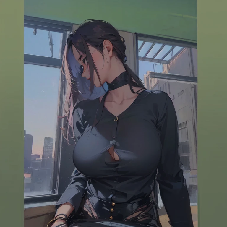 (anime),(((To the streets, glass storefront windows))),(erotic pose),(Beautiful posture),((1 girl)),(Masterpiece), (((Best quality))), (ultra detailed),((blush:1.4)),((very detailed illustration)), ((Extraordinarily gentle and beautiful face)),(( Extremely embarrassed face))), ((Щеки очень поblush)), ((hides big breasts)) ,(Different emotions),((Eyes drawn in manga style)),((purple eyes)),(Looking to the side),((manga style medium eyes)), (((long black straight hair down to the waist, ponytail hairstyle) )),((purple eyes) ), (Detailed crotch),((covers the chest and groin)), ((very sad eyebrows)), (tense face),((random pose)), Mouth is not very open, (((single character concepts))), ((how many different poses)) , (full height:1.1) , (((Cover your bare chest with your hand))), (((absolutely naked:1.2))) , (exhibitionism) , (((on the glass))) , ((square glass)) , (((pose selfie))) , (Side view)