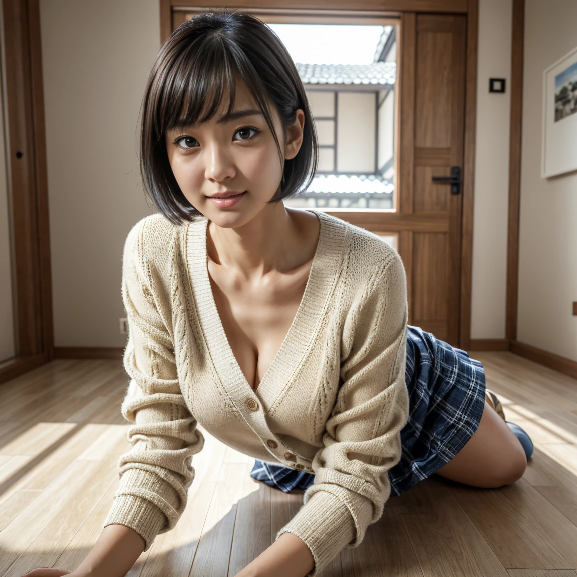 (((Spread your legs wide:1.35)))、((Boyfriend and girlfriend having sex in missionary position:1.5))、((POV:1.5))、vagina、There is a lot of pubic hair on the female genitalia、((Boldly open your legs、Hold your thighs、Showing off your crotch))、 One Girl、1 boy、Drenched in sweat 、Lots of pubic hair、large pointy breasts、Browsing Caution、 (Humans are biologically correct、references) 、 lose extra limbsslim limbsextra numbersmutated hands and finger fusionfingersslim bad handslong necklong body anatomybad deformationbad deformation no extra breasts、Not Futanari、Not Moriman、Tutor taking a photo, (Pixie_Cut Short_hair:1.2)
Good move,4K, High resolution, masterpiece, Highest quality, head:1.3,((Hasselblad Photography)), Detailed skin, Sharp focus, dynamic angle, (Detailed face:1.2), (((5 star hotels))), outside, small_head:1.2, cable_knit:1.2, turtleneck:1.4, Eyes in good condition。Brown eyes、dark brown short hair、Good lips、Small lips、nature_compensate、Highest quality, Tabletop, Super detailed, (cable_knit turtleneck :1.5), (orange_colored_sweater:1.5), big_Glasses:1.5 超A high resolution, Realistic,wide_angle, small head, ((((alone)))), red_skirt:1.5, Sitting
