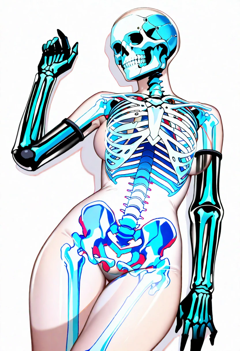 a pair, explicit woman skeleton