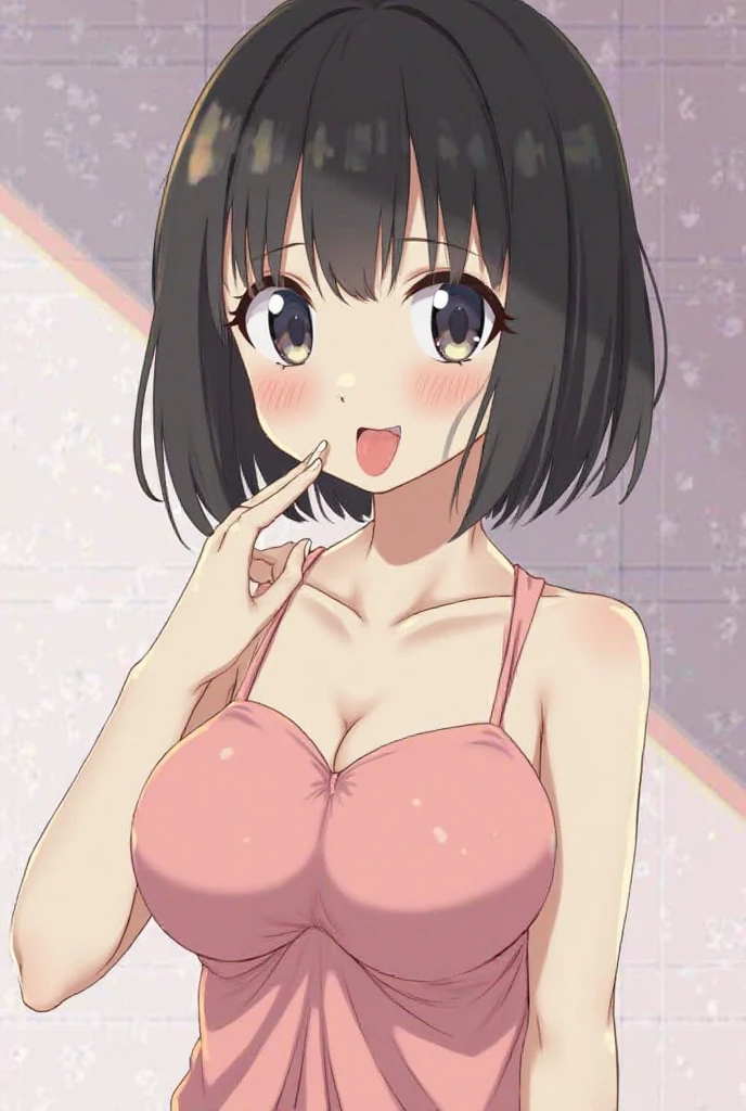 Tsubasa-chan、White panties、Erotic pose、Ample breasts、White panties in full view、Stick your tongue out of your mouth、spread legs wide、Panties in full view、naked、Big Breasts、Protruding nipples