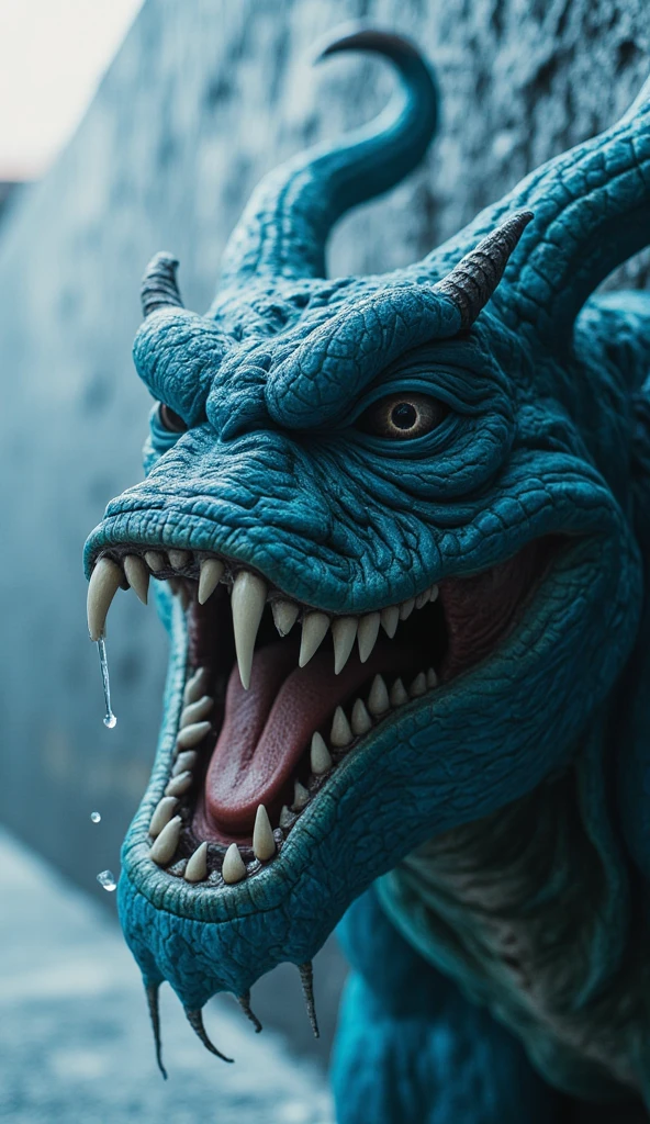 A monster that appears in the mirror and reflects a chilling presence,hyperrealistic,cinematic,8k