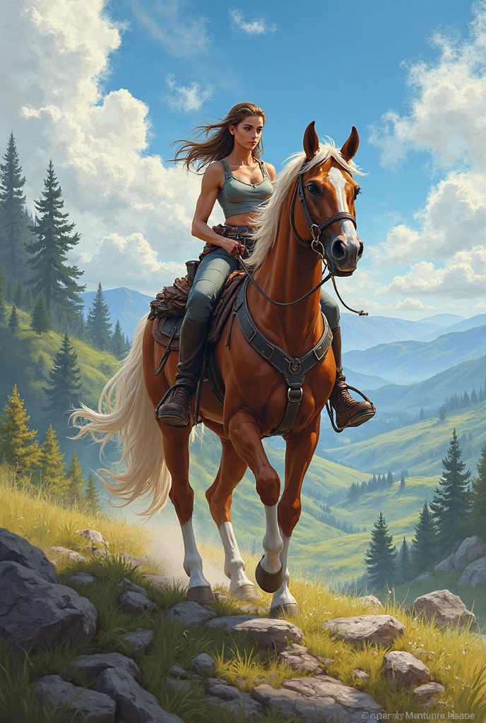 Rider is female - SeaArt AI