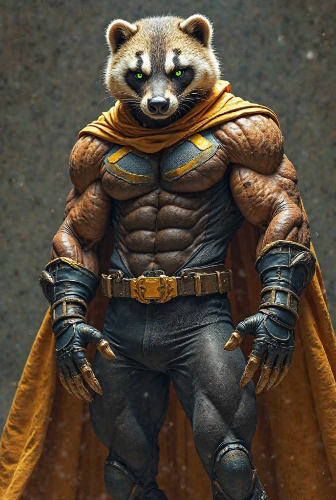Badger, anthro, intricately_detailed, realistic