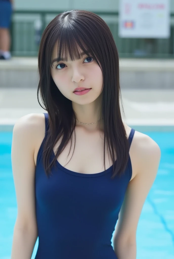 (8K、RAW Photos、Highest quality、masterpiece:1.2)、(Realistic、Photorealistic:1.37)、girl sisters、2 Japan、((10 years old))、((Slender))、、woman、Black Bob Hair、Pool、Natural soft light、Radio City、Dark brown hair、Detailed face、Detailed lips、Detailed eyes、Big eyes、Young Face、More skin、double eyelid、(Small breasts:1.5)、((Wearing a swimsuit))、The shape of the nipples is clearly visible、(The shape of the genitals is clearly visible)、Perfect body、Glowing Skin、(stand)、squat、Spread your legs、MCharacter Opening Legs、Place your hands behind your back、Cute Smile、Make eye contact with the camera、((Pink nipples))、 outside、See-through nipples
