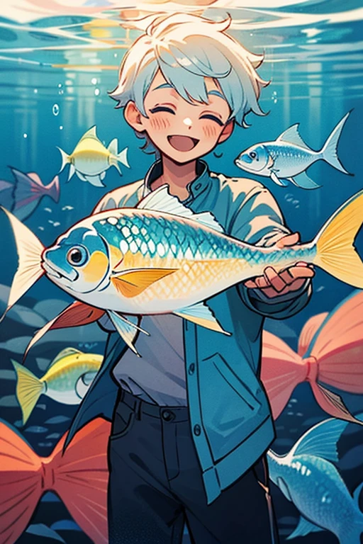 twinks male people short dark hair aquariums Watch the fish masterpiece Top image quality Clear cinematic shadow Increased attractiveness of the eyes {Perfect face} Clear the shine of the eyes Draw eyelashes neatly