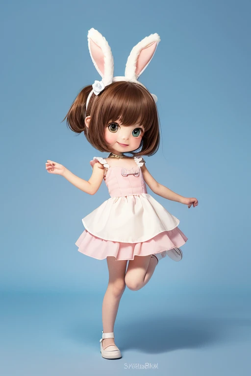 Little sister，Pink striped thighs，Pure，Raised sexy，adolable， Posture，Lori kneels，seductiv