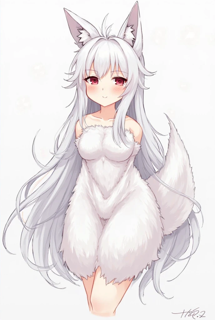 anime girl with cat ears and tail in a white bikini, neferpitou, holo is a wolf girl, anime catgirl, white cat girl, cute anime catgirl, seductive anime girl, beautiful anime catgirl, white - haired fox, holo if a wolf girl, wolf ears, attractive cat girl, nyaruko-san, anime moe artstyle
