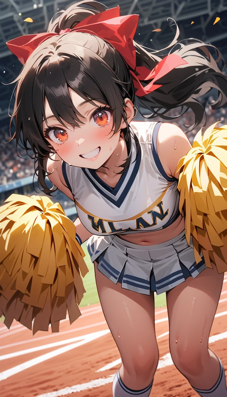 (Very tiny girl rides guy perfectly:1.5)、(Petite girl riding:1.3)、(Big Breasts:2)、(eyes half closed:1.9)、(Grin:1.4)、(tears:1.2)、(The body shakes violently)、8k resolution、 ((Highest quality))、Anatomically correct、(Cheerleader:1.9)、((Hasselblad Photos))、[:(Detailed face:1.2):0.2]、(heavy rain:1.5)、(Sweaty:1.6)、((Front view:1.6))、(braid one's hair:1.5)、(Loss of strength from the body:1.3)、(呻吟)、(Jump:1.6)、((Surrounded by a lot of middle-aged men:1.6))、(Upper Body:1.9)、(Leaning forward:1.6)、(Groping the chest:1.6)、((kiss:1.6))、(Dimly lit Japanese-style room:1.3)