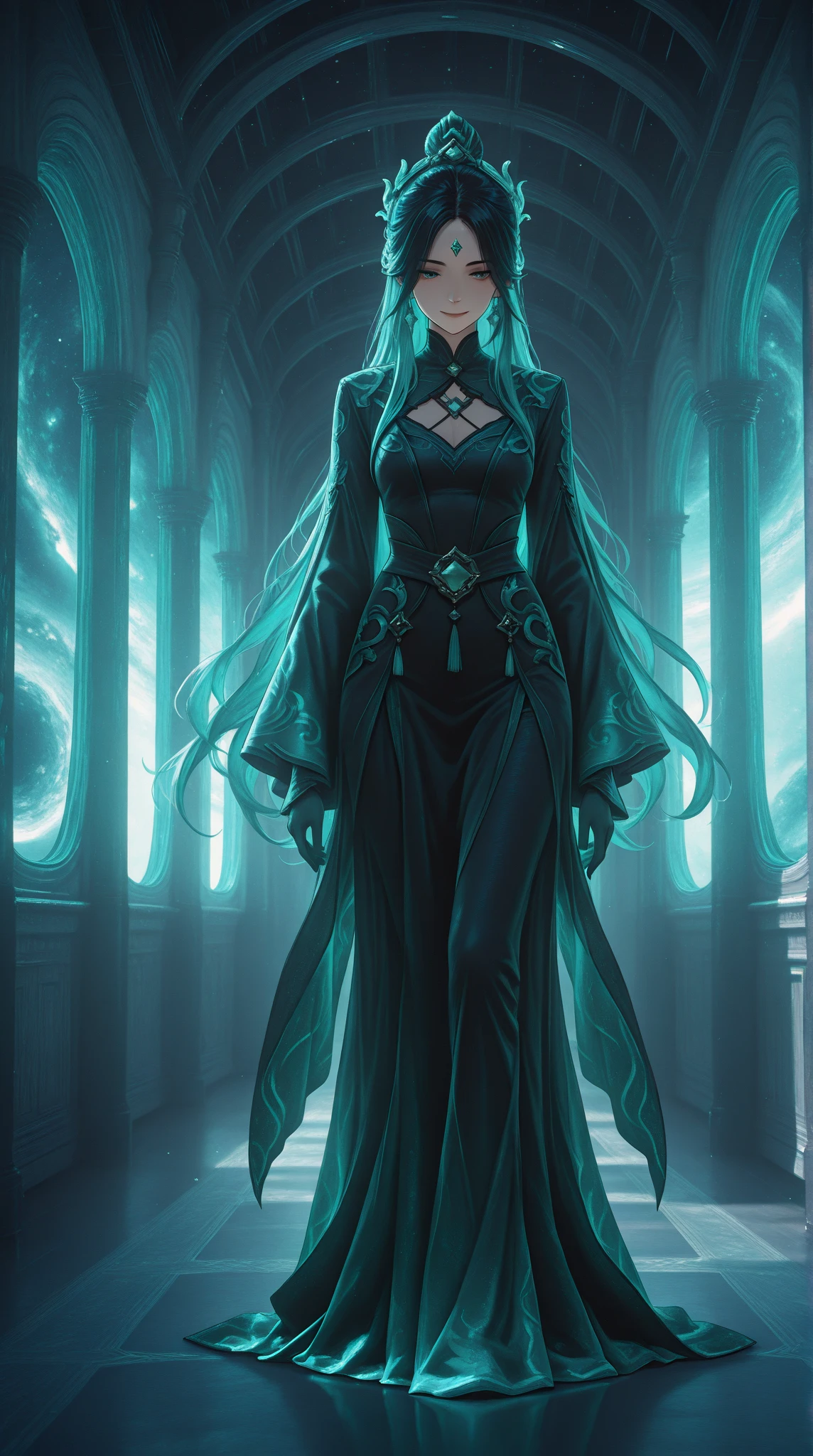 Beautiful Jade Girl, gentle smile, delicate expression, Serene posture,  graceful appearance, Interior space, perfect lighting, warm atmosphere, Soft Textures, Minimalist Decor, Luxurious Style, photorealism, 4K, high resolution, Masterpiece, extreme detail, HDR, Studio Light, vibrant colors