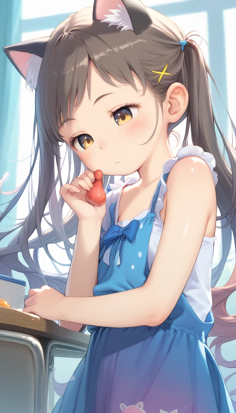 score_9, score_7_up, score_6_up, 1girl, source_cartoon, source_anime,breathtalking Scenery,watercolor,smooth soft skin, natural skin,
BREAK
1girl,(loli:1.4),(little female child:1.3),mini girl, baby face, toddler,6 years old,small breast,(jiggly, skindantation:0.8), ultra cute face,oily skin,(highlight on eyes:1.1),little smile,excessive detailed knees, excessive detailed thighs,
BREAK
(long straight hair:1.5), (chocolatebrown hair:1.4),(aqua eyes:1.1),(Shoulder colorful floral pattern tattoo:1.3),(simple flower pattern tattoo:1.2),
BREAK
(hairclip:1.1),(sexy dolphin shorts:1.2),Satin camisole,exposed shoulders,tongue out
BREAK
(indoors:1.3),In a secluded setting, surrounded by a dense forest, the bog lay hidden like a secret gem, its misty surface whispering tales of ancient times,full body,dynamicangle,dynamicpose,