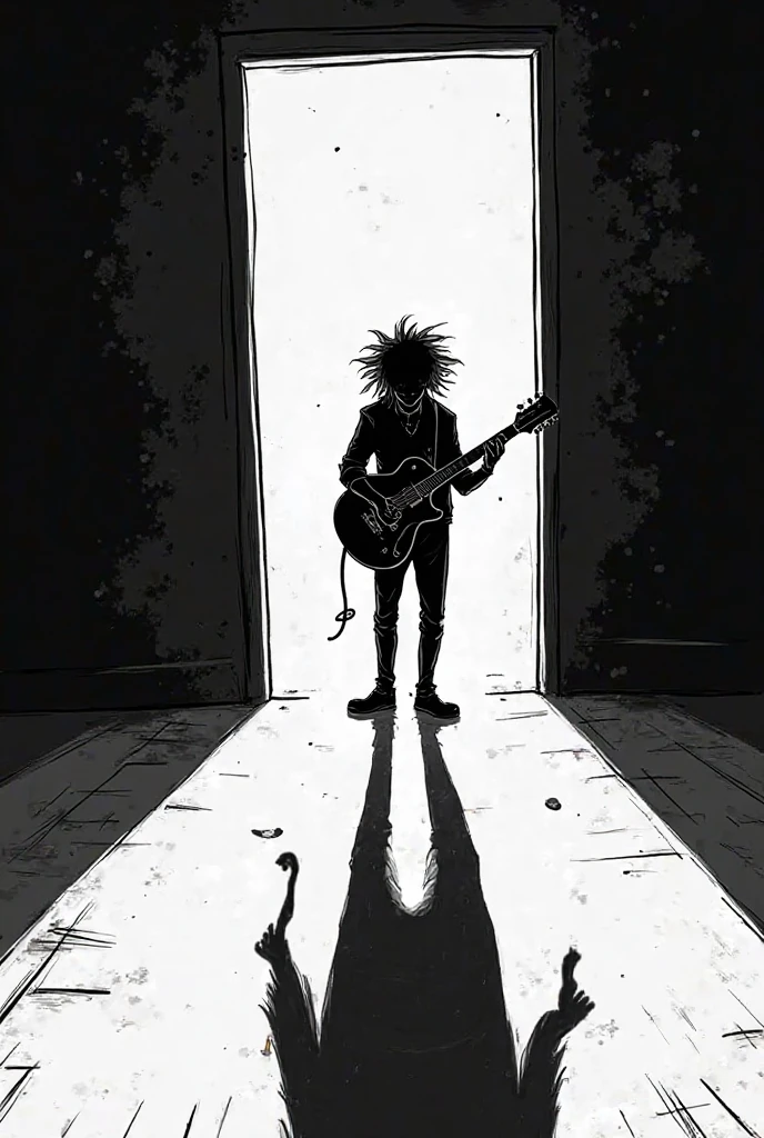gorillazstyle, a man standing on a sidewalk and playing a violin
