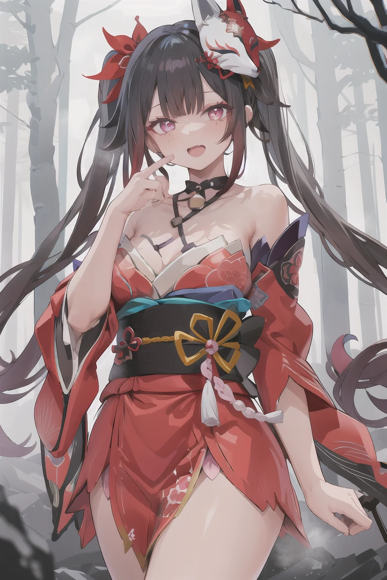 fox ears beautiful girl kimono cute sexy