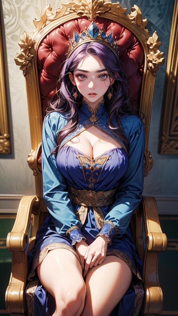 intricate details, (latex skin: 1.1) and (perfectly shiny skin: 1.2) and (damp skin: 1.1), (very detailed face), (masterpiece, realistic: 1.3), (extremely complex: 1. 2)>, intricate and fine details, (sculptural skin texture: 1.1) and (shiny shiny skin: 1.2) and (slightly damp skin: 1.1),
The woman, dressed in a blue dress, is sitting on a wooden chair with a book in her hand, and is quietly reading. Her long hair is scattered on her shoulders, her face is gentle and her eyes are soft. Surrounded by some flowers and books, with some paintings hanging on the wall, the room is filled with the faint scent of flowers and books.