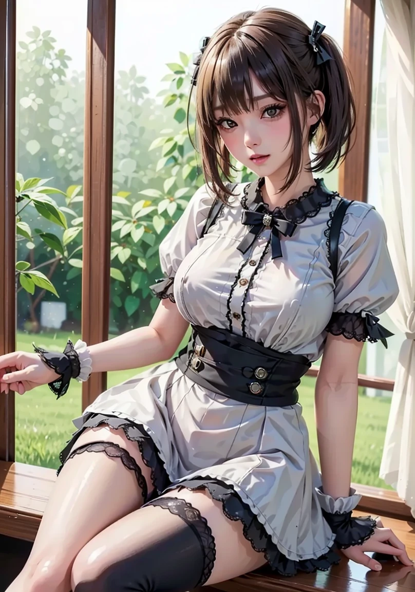 very cute and beautiful girl,(highly detailed beautiful face),(smile:1.28),happy,blush,embarrassed,black hair,looking at viewer, (elegant blue plaid ta dress with detailed frills),detailed lace, kneeling,arms behind back,altar,church,indoors, (best quality,masterpiece),absurdres,highres,ultra-detailed,extremely detailed,32k,8k resolution, intricate details,cinematic scene,detailed background,solo,dynamic angle,