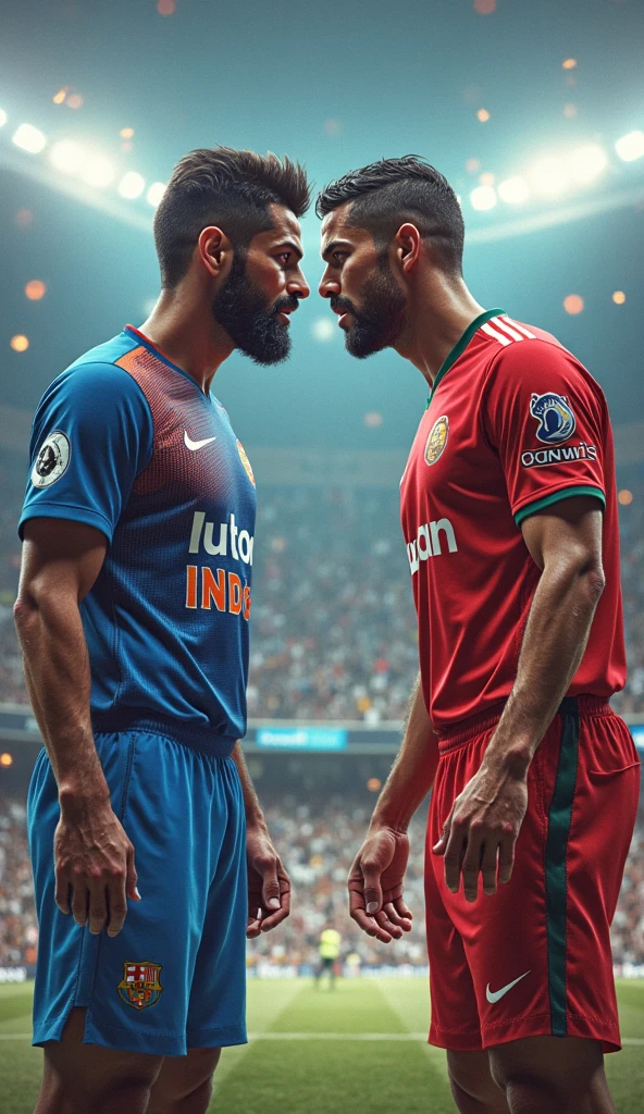 Virat kohli fighting with Cristiano Ronaldo in streets