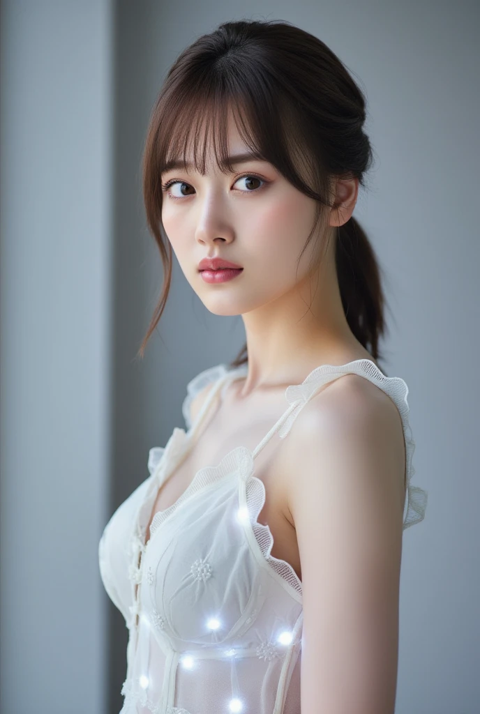 (Highest quality:1.4),(masterpiece:1.4),(Realistic:1.4),(Realistic:1.2),(超High resolution, RAW Photos:1.4),(High resolution, Very detailed:1.2),(8k:1.2),photograph,a photo of a dark-haired,one person's,alone,(((kindergarten teacher, Pink Apron, kindergarten:1.3), (Adult female:1.5),Large Breasts, ( Room:1.2), Children's Toys, During the day, A kind smile)),((Big Breasts)),(((Large areola:1.4))), (spread legs:1.3), (spread pussy:1.3)