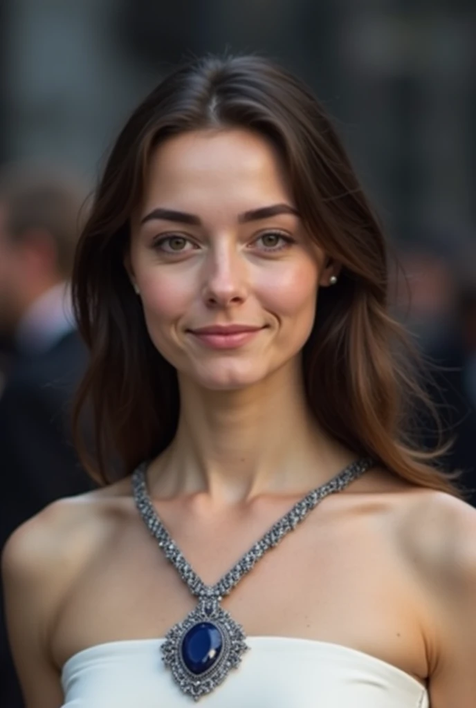 <lora:gr4c33l1:0.9>, a Realistic photo of gr4c33l1 woman, 1girl, solo, long hair, breasts, looking at viewer, blue eyes, blonde hair, simple background, dress, cleavage, bare shoulders, grey background, hair over one eye, lips, strapless, red dress, realistic, professional Photography, Photorealistic, detailed eyes, RAW, analog, sharp focus, 8k, HD, DSLR, high quality, Fujifilm XT3, film grain, award winning, masterpiece